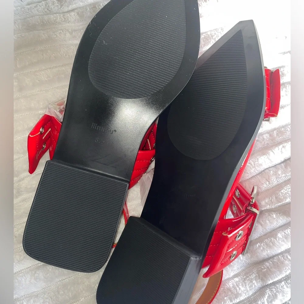 Buckle Ballet Block Flats - Picture 6 of 8